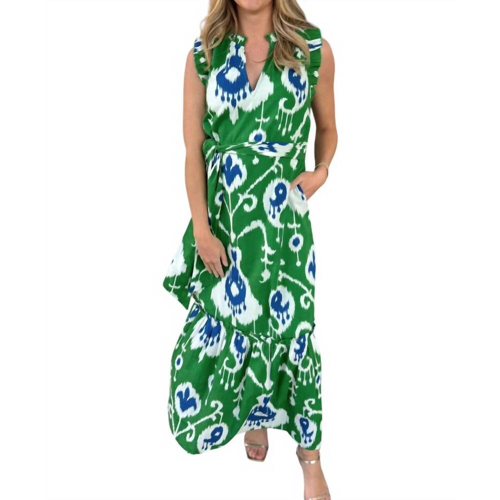 NEW FITZROY & WILLA christina maxi dress in sullivan ikat